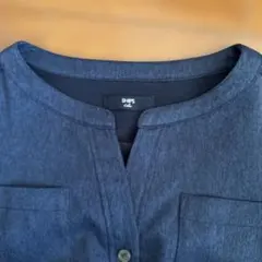 SHIPS シップス ひざ丈ワンピース デニム風