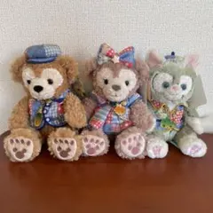 ダッフィーフレンズ Spring in Bloom ぬいぐるみバッジ 3体セット