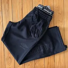 【良好】アンブロ カラーゴムトラックパンツ ジャージ 黒 メンズS 速乾 Y2Kのサムネイル