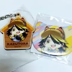 東京リベンジャーズ ねこ型缶バッジ ウッドキーホルダー 羽宮一虎 ナンジャタウン