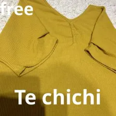 Te chichi リブニットデザインカットソー