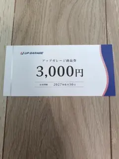 アップガレージ 株主優待券 3000円分 - メルカリ