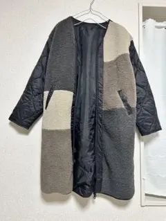 Burete Club ノーカラーボアジャケット グレー系