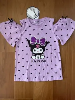 サンリオ クロミ スパンコール 半袖Tシャツ カットソー 130