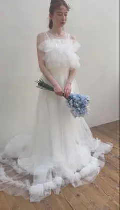 ドレスプロダクション 2wayフリルノースリーブレイヤードドレスW346