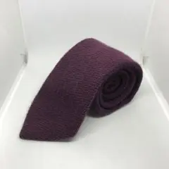 DANIEL ネクタイ ワインカラー　無地　ウール87％/ シルク13％