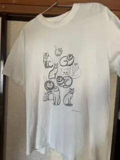 Lisa Larson リサラーソン 猫柄 Tシャツ ホワイト Mサイズのサムネイル