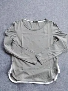 COMME CA ISM グレー 長袖Tシャツ