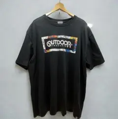 アウトドアプロダクツ　半袖Tシャツ 4L ブラック　 トロピカルボックスロゴ