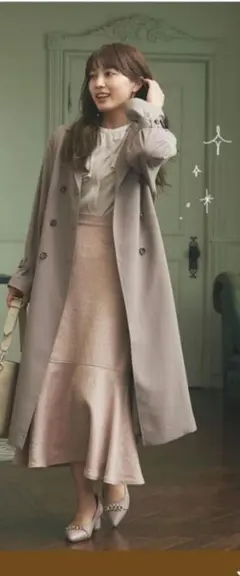 破格になりました！マーメイドスカート ロングスカートMくすみピンク