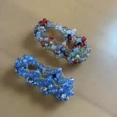 ハンドメイド ビーズブレスレット 2点セット