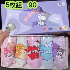 5枚組90 女の子ショーツ 可愛いパンツ 子供下着 キッズショーツ　第591号