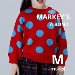 MARKEY'S A BOND おうちで洗えるニット ドットセーター M