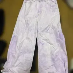 薄紫 ワイドレッグデニム 59サイズ