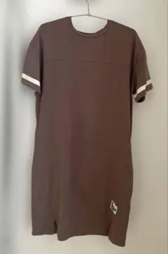シーイン ブラウン 半袖 ロング丈 Tシャツ 160のサムネイル