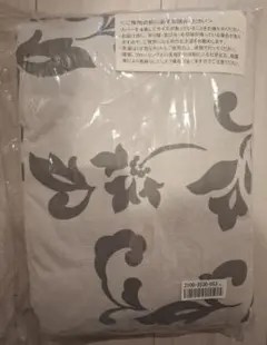 花柄掛け布団カバー グレー ホワイト