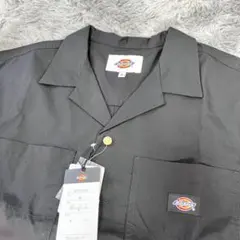 新品タグ付き未使用品】Dickies オープンカラーワークシャツ ブラック 半袖のサムネイル