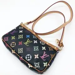 【美品】ルイ・ヴィトン アクセソワール マルチカラー ショルダーバッグ 黒 本革 LOUIS VUITTON】ルイヴィトン『バイカラー モノグラム アンプラント
