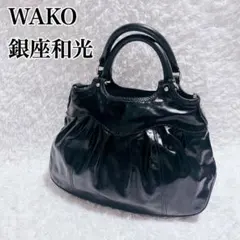 美品✨WAKO ハンドバッグ トートバッグ 黒 パテントレザー - メルカリ