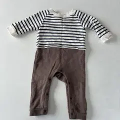 ストライプロンパース サイズ80 無印良品