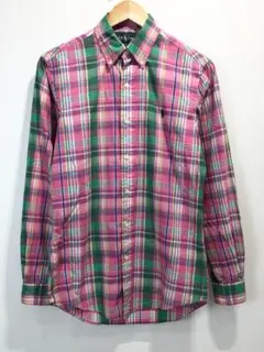 Ralph Lauren CUSTOM FIT ポニー刺繍 チェック柄BDシャツ