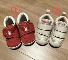 familiar 13.0cmとasics 12.5cm スニーカー 2足セット