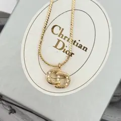 【箱付き】【未使用品】Dior✨ネックレス CDロゴ ラインストーン m248