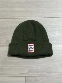 オリーブグリーン ニット帽 have a good time