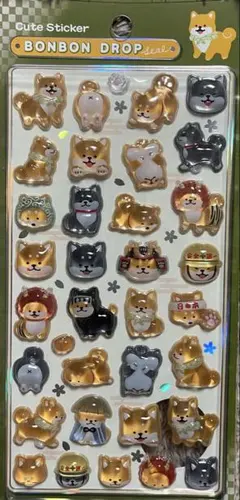 ボンボンドロップシール クーリア 柴犬