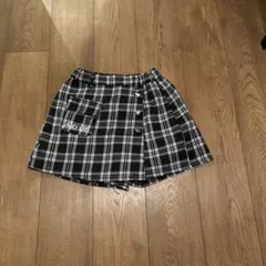 キッズ　￼ALGY チェック柄ハーフパンツ XSサイズ