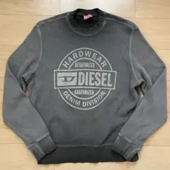 ディーゼル　DIESEL ワッフル　ニット　スウェット　　ロゴ　グレー　Lのサムネイル