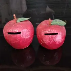 日本製 YONE APPLE BANK りんご ブリキ 貯金箱 昭和 レトロ 日本製 YONE APPLE BANK りんご ブリキ 貯金箱 昭和 レトロ