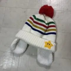 【公式・希少】USJ スーパーニンテンドーワールド 耳付き ニット帽 マリオ