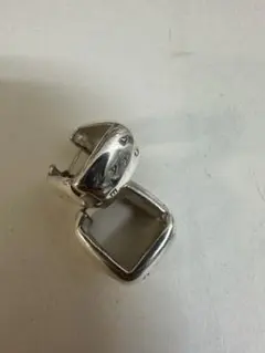 CHANELロゴピアス　シルバー925 スクエア型