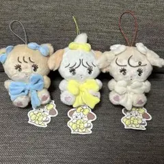 mikko charactors　抱きしめおリボンマスコット　ぬいぐるみ　3種