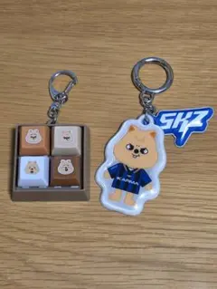 스키즈 키 크리커 YINYANG KEYRING ハンクォッカ 2점 세트