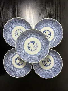 L260」長期保管品 南京 古染付葉文五寸皿五客 希少手 清朝 - メルカリ