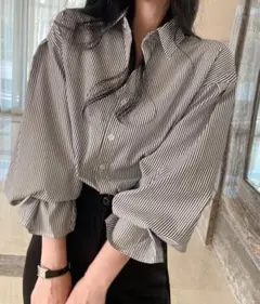 dholic カフスストラップストライプシャツのサムネイル