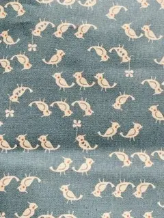 綿100%の鳥柄の生地