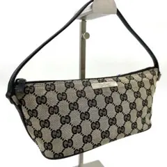 良品　グッチ　バニティバッグ　GGキャンバス　アクセサリーポーチ　ハンドバッグ GUCCI - タグ付 未使用品 グッチ バニティバッグ GGキャンバス