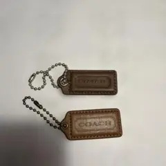 COACH レザー タグ型チャーム　2個