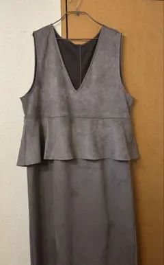 しまむら hina ジャンスカ ペプラム ワンピース