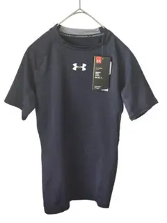 【新品タグ付】アンダーアーマー ヒートギア 紺 S 野球 サッカー インナー