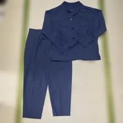 メンズ セットアップ ネイビー　グレー 長袖 シャツ パンツのサムネイル