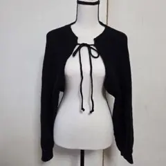 SHEIN ニットボレロ　ショート丈　クロップド　ブラック　黒　DAZY