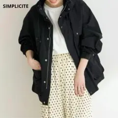 SIMPLICITIE 2024 パチポケマウンテンパーカー ブラック