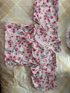 いちご柄 ピンク 浴衣ドレス