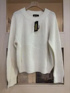 新品⭐︎CLOSSHI毛40%クルーネックセーター　アイボリーMサイズ