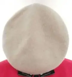 ベレー帽　ベージュ　ウール