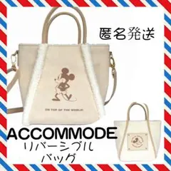 ディズニー／ミッキーマウスボアリバーシブルショルダー　アコモデプレーンクレイジー